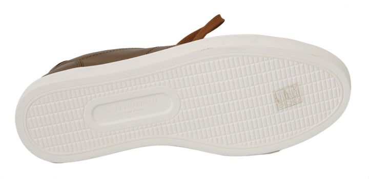 Gold Leder Herren Casual Turnschuhe