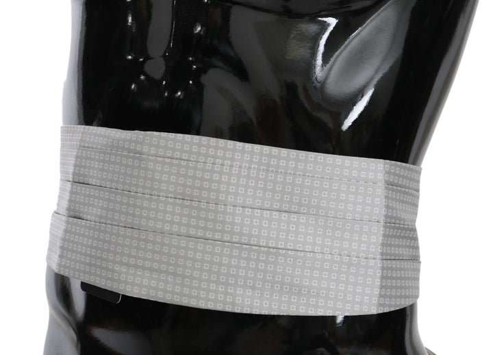 Grauer gemusterter Taillengürtel Seidenkummerbund