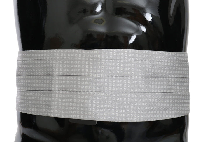 Grauer gemusterter Taillengürtel Seidenkummerbund