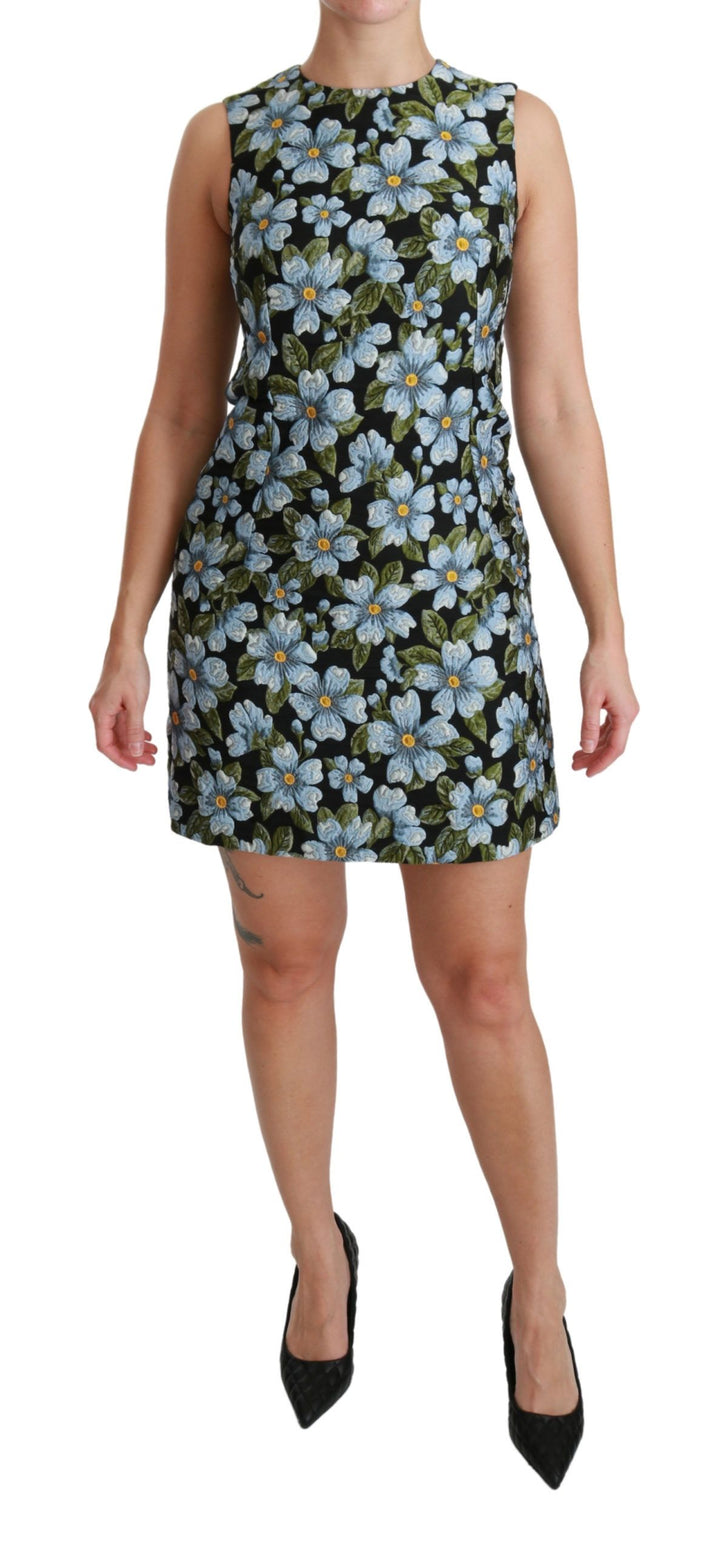 Elegant floral mini shift dress