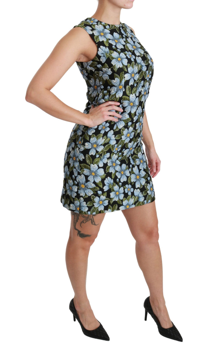 Elegant floral mini shift dress