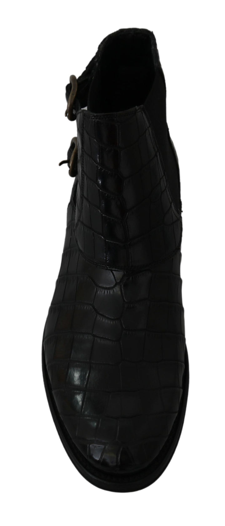 Elegant Derby brogue boots made of exotic leather