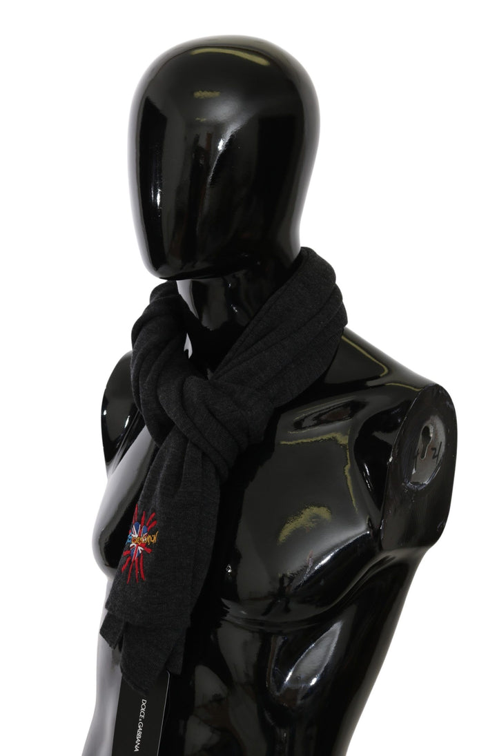 Grauer #DGLovesLondon Wool Wrap Wollschal