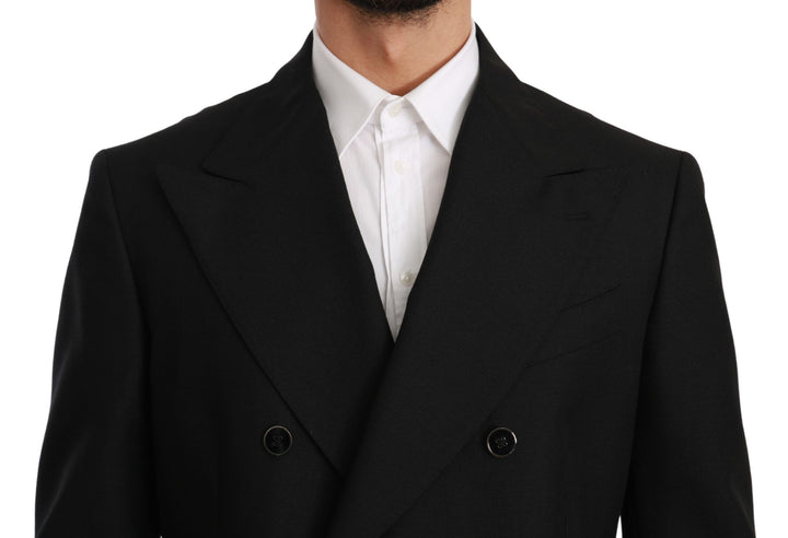 Elegant black slim fit formal blazer