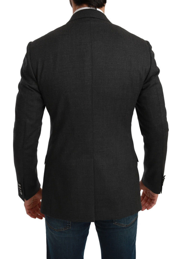 Elegant grey slim fit blazer
