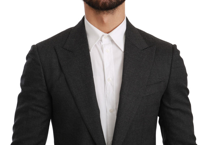 Elegant grey slim fit blazer