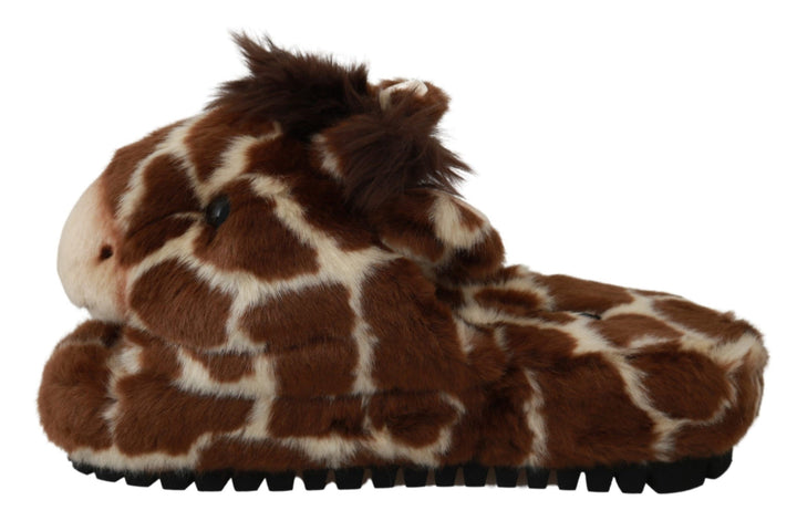 Braune Giraffe Hausschuhe Flache Sandalen Schuhe