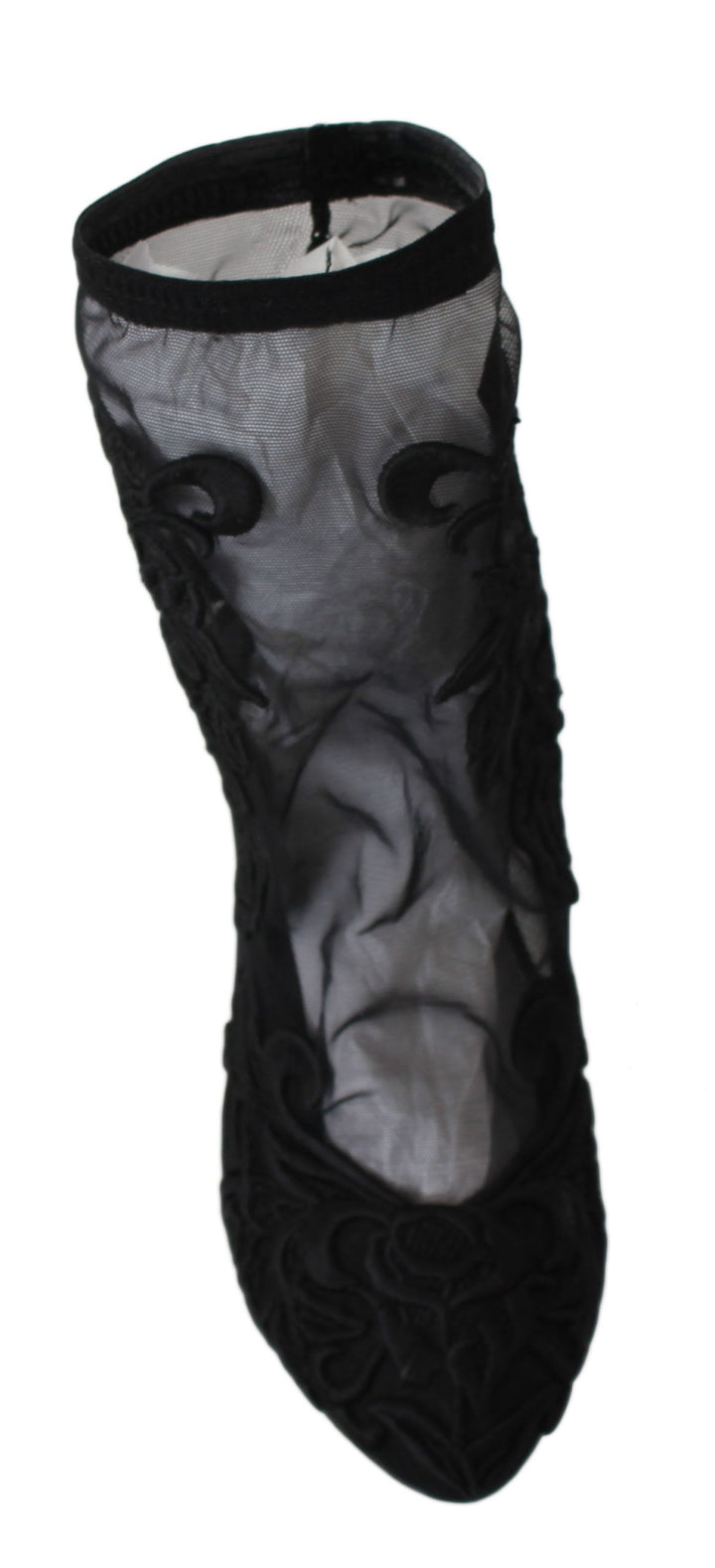 Schwarz Rosen Stilettos Booties Socken Schuhe