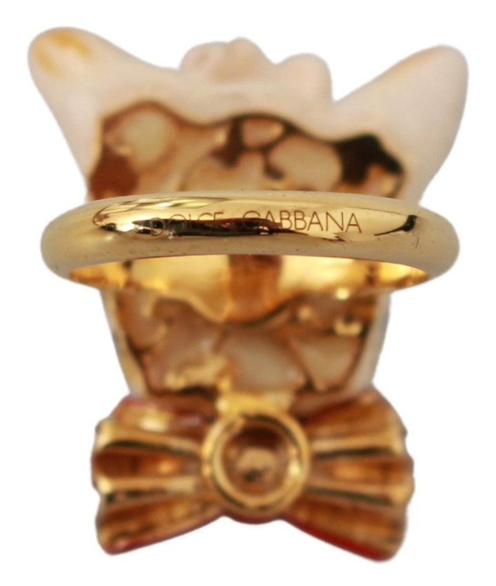 Chic Dog Gold-Tone Statement Ring