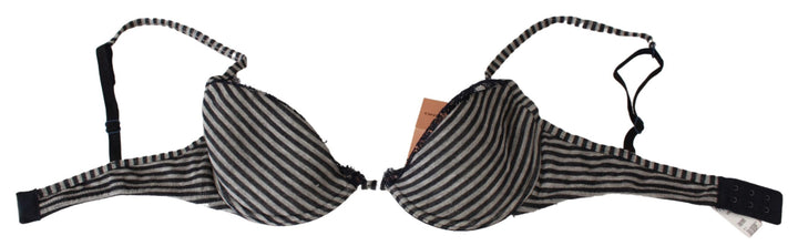 Blau gestreifte Spitze Reggiseno BH Unterwäsche