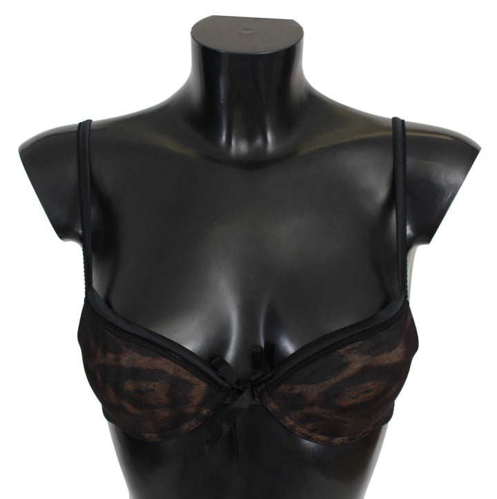 Seductive push-up bra in leopard print