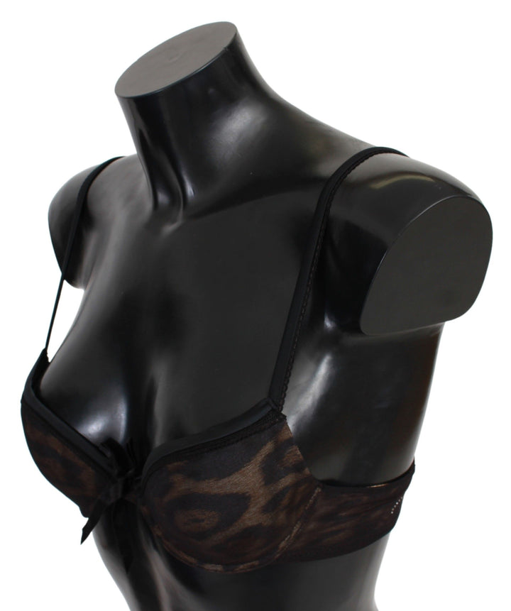 Seductive push-up bra in leopard print
