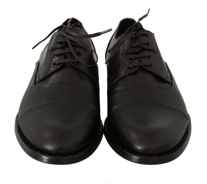 Braun Leder Laceups Kleid Herrenschuhe