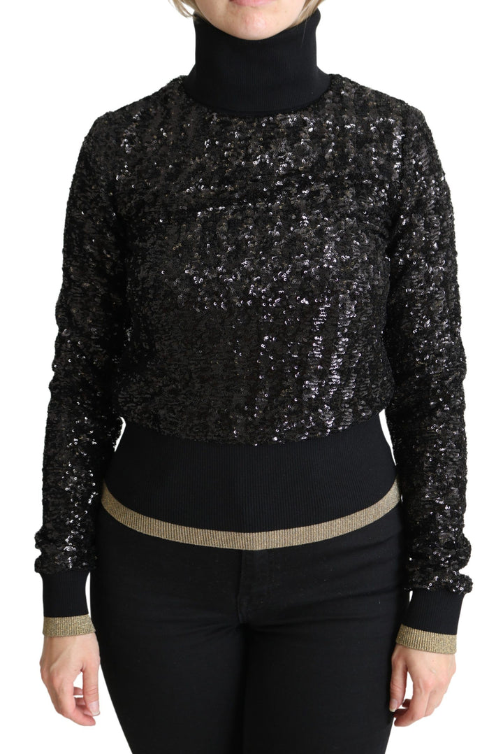 Elegant turtleneck sweater with sequins