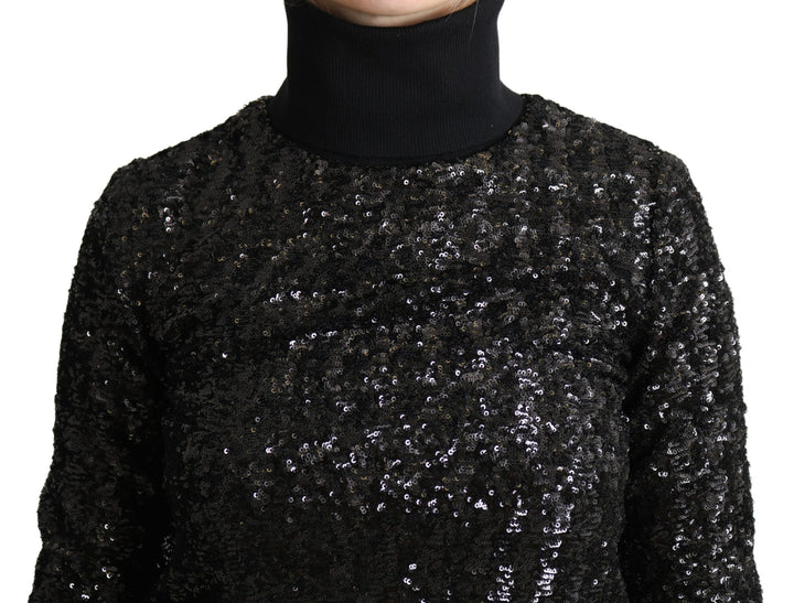 Elegant turtleneck sweater with sequins