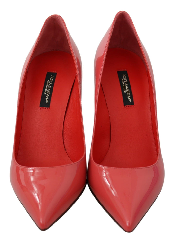 Dunkelrosa Lackleder Heels Pumps