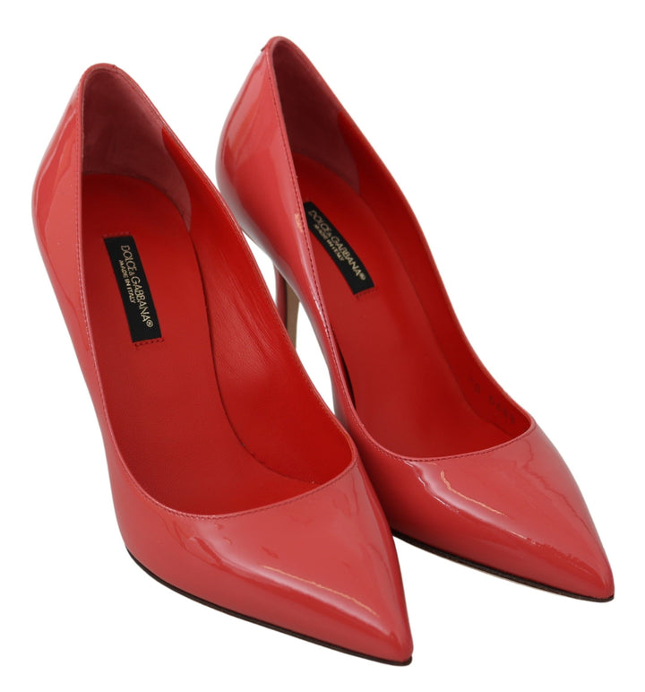 Dunkelrosa Lackleder Heels Pumps