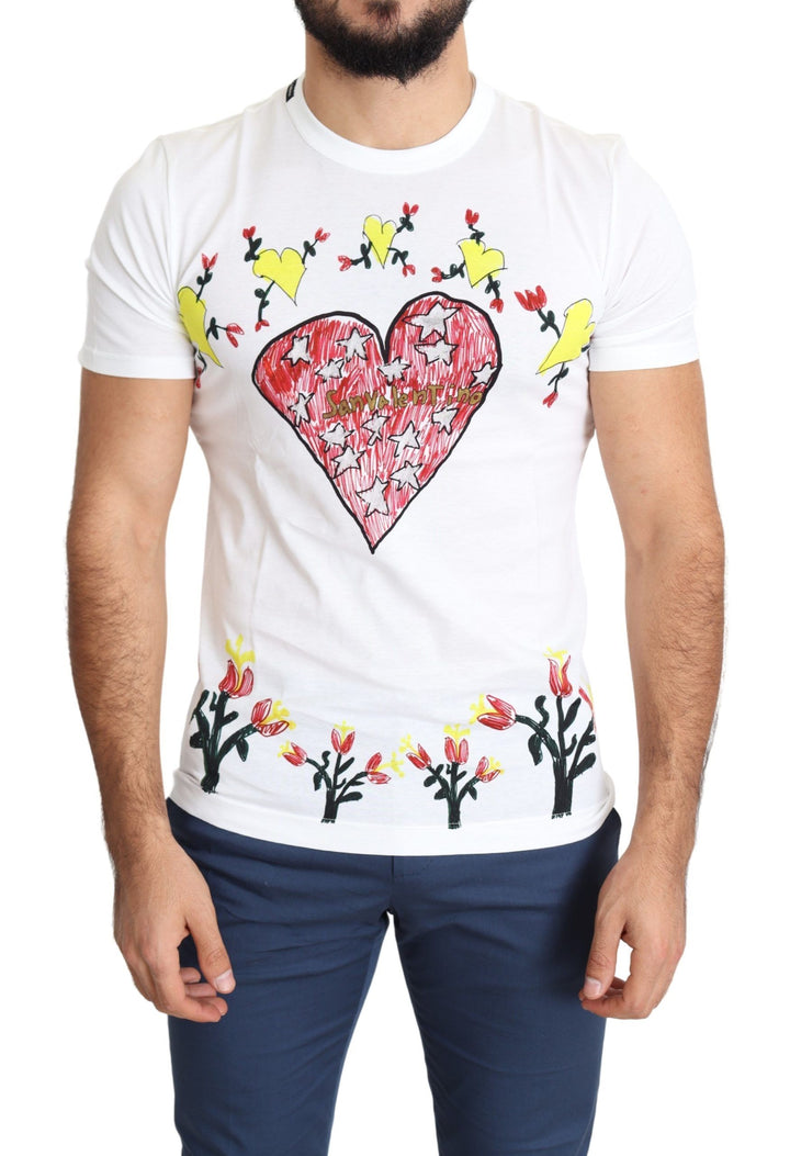 Chic Saint Valentine T-shirt with round neck