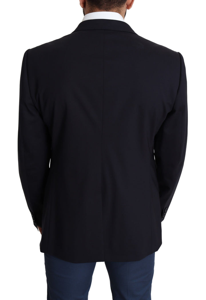 Exquisite Martini blazer in black stretch wool