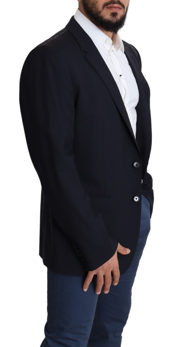 Exquisite Martini blazer in black stretch wool