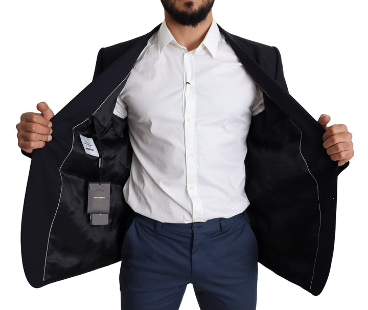 Exquisite Martini blazer in black stretch wool