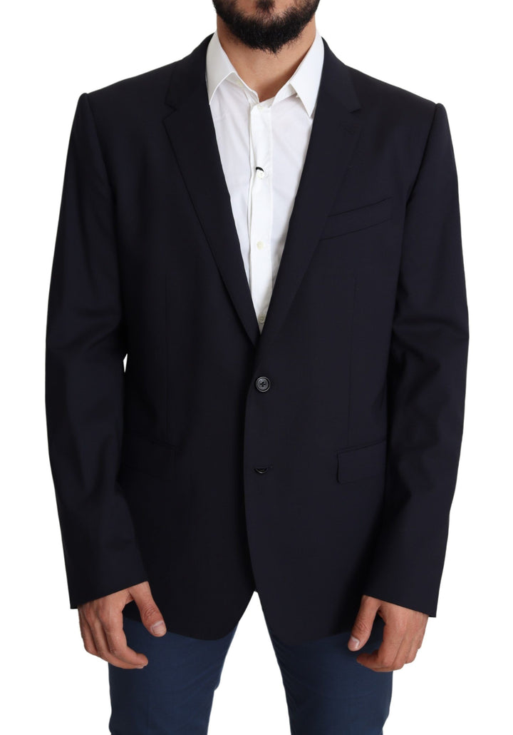 Exquisite Martini blazer in black stretch wool