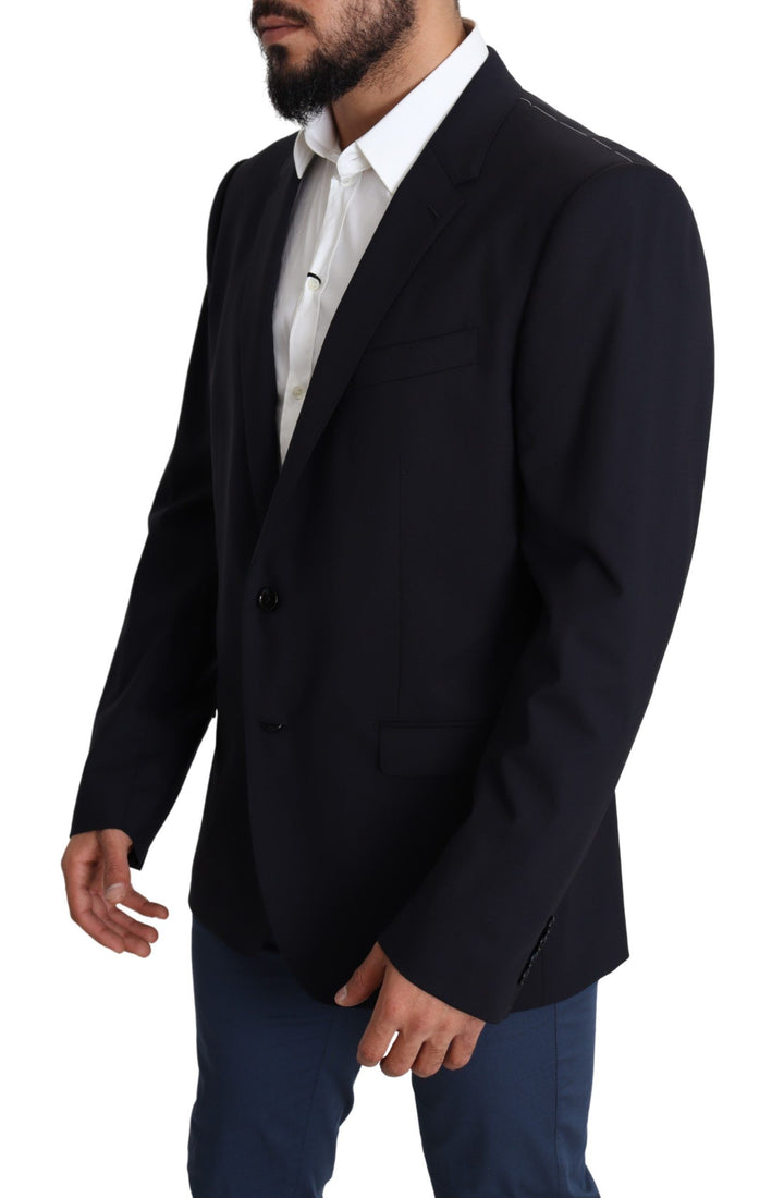 Exquisite Martini blazer in black stretch wool
