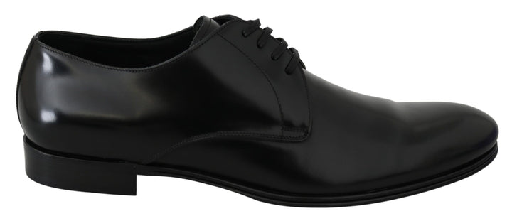 Derby Napoli Schwarz Leder Kleid Formelle Schuhe