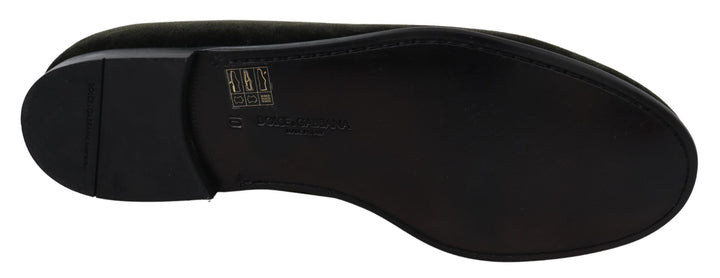 Grüner Samt Slip On Herren Loafers Schuhe