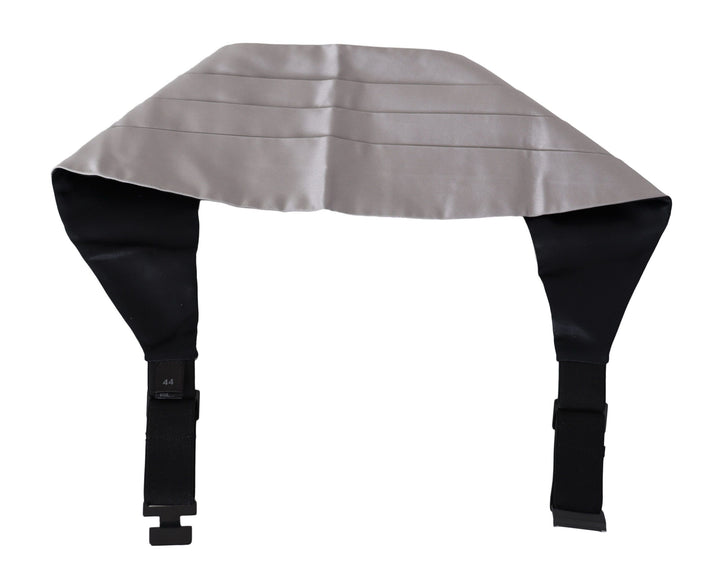 Grauer Herren Taillengürtel 100% Seide Kummerbund