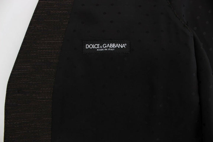 Elegant brown-black wool blend dress vest