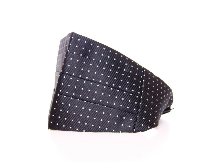Elegant dotted cummerbund made of black silk