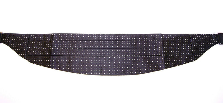 Elegant dotted cummerbund made of black silk