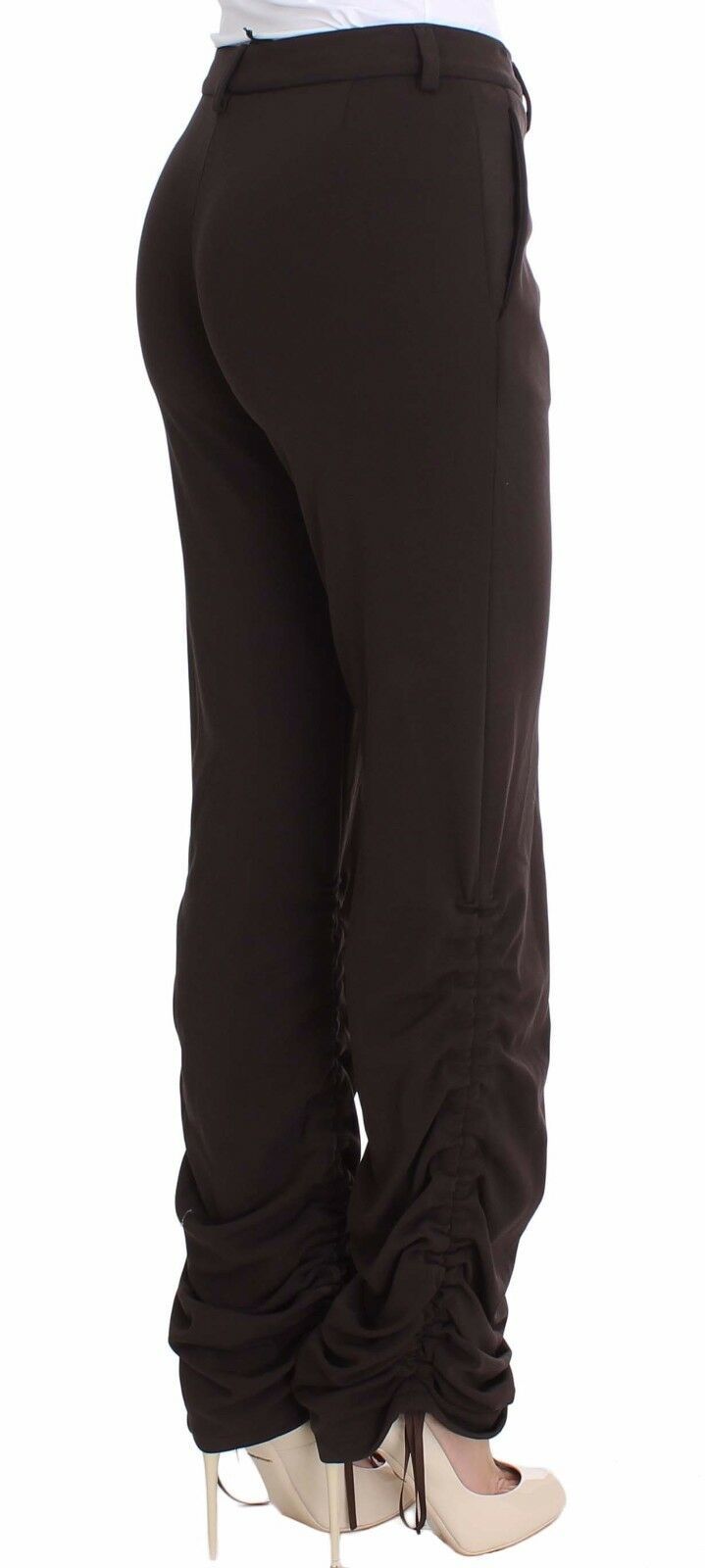Braune Stretch Freizeithosen Hosen