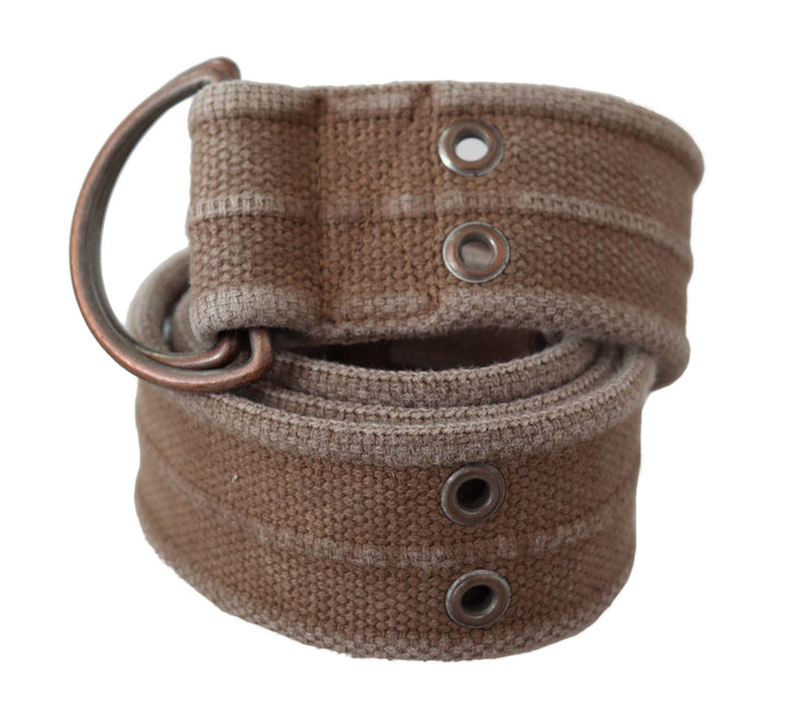 Chic beige adjustable leather belt