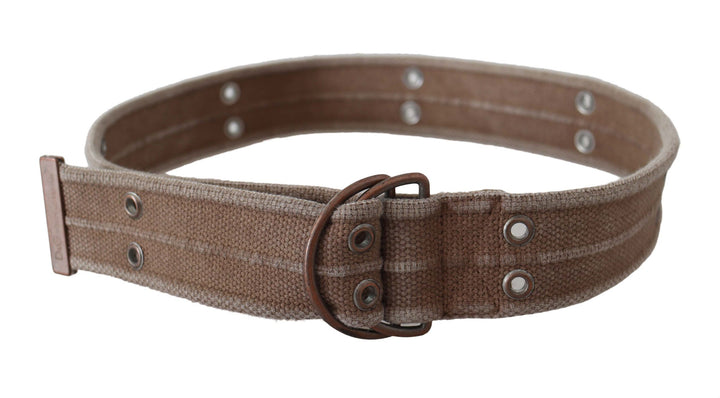 Chic beige adjustable leather belt