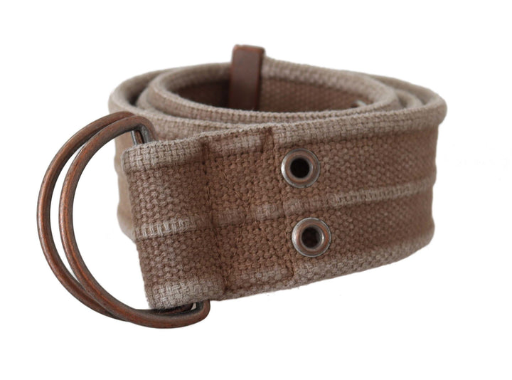 Chic beige adjustable leather belt
