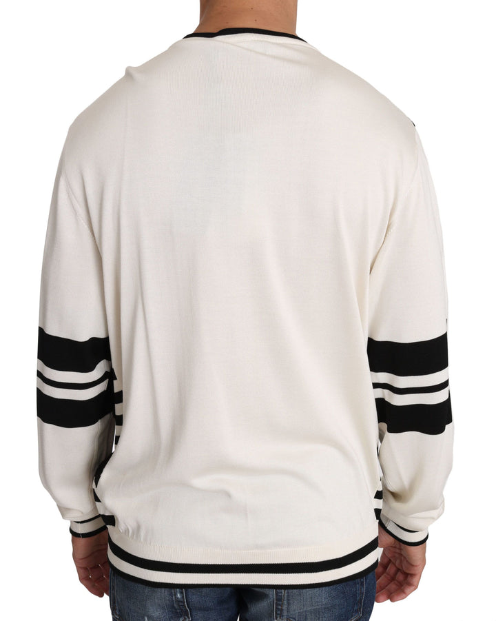 New York Jazz silk sweater with sequins