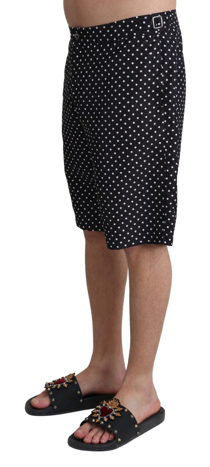 Schwarz Polka Dots Beachwear Shorts Bademode