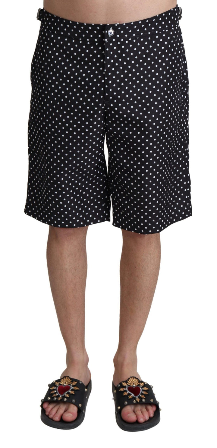 Schwarz Polka Dots Beachwear Shorts Bademode
