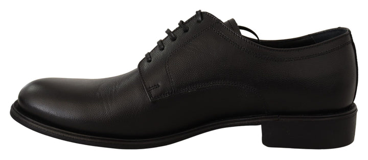 Schwarze Lederschnürschuhe für Herren Formaler Derby