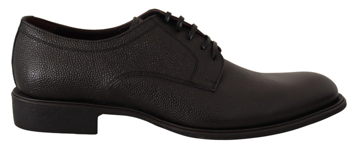 Schwarze Lederschnürschuhe für Herren Formaler Derby