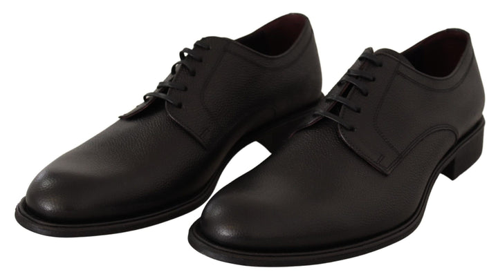 Schwarze Lederschnürschuhe für Herren Formaler Derby