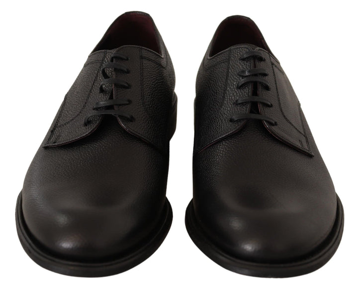 Schwarze Lederschnürschuhe für Herren Formaler Derby