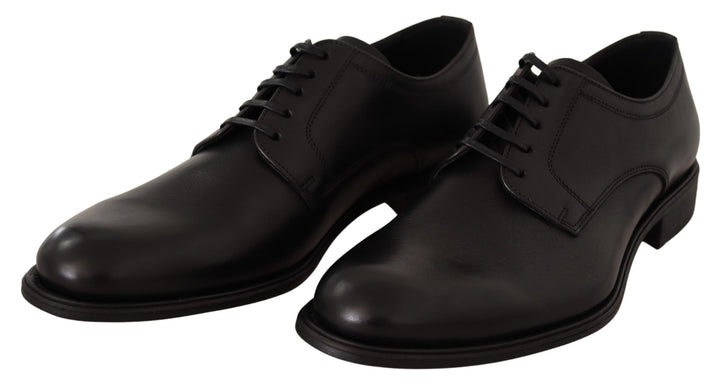 Schwarze Lederschnürschuhe für Herren Formaler Derby