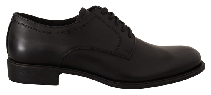 Schwarze Lederschnürschuhe für Herren Formaler Derby