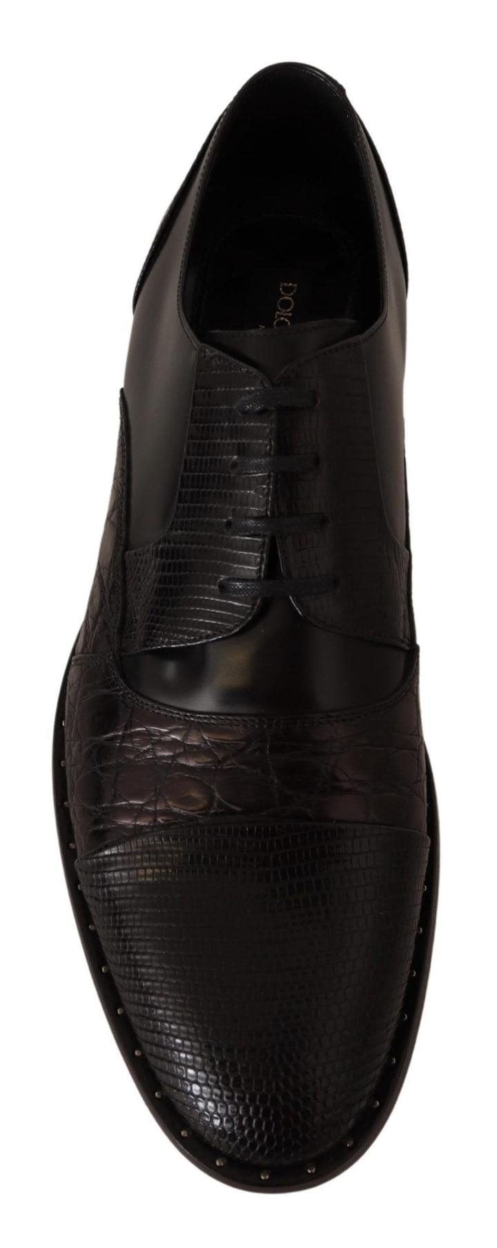 Elegant black Derby Oxford Wingtips
