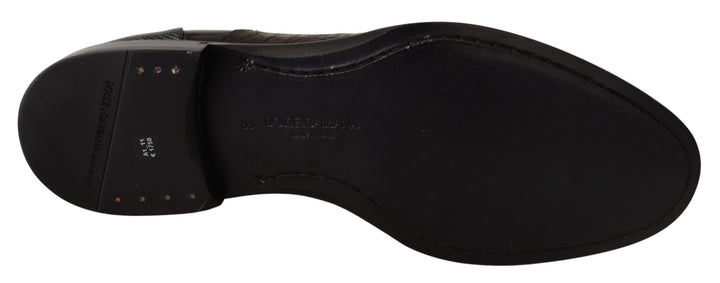 Elegant black Derby Oxford Wingtips