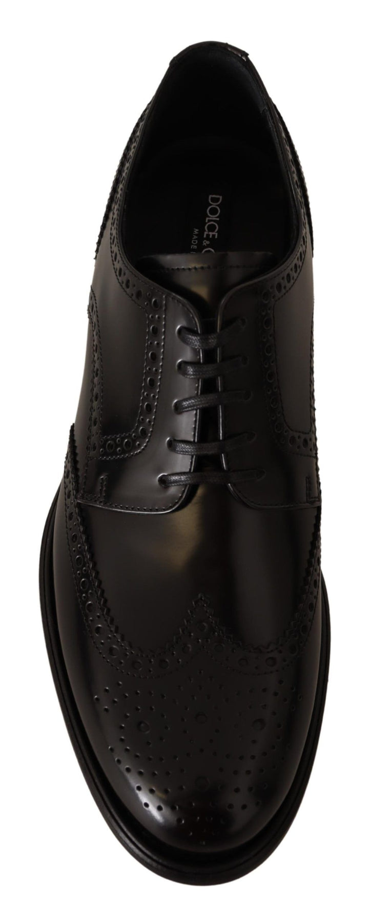 Schwarze Leder Oxford Wingtip Formelle Schuhe