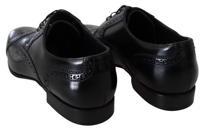 Schwarz Leder Männer Derby Formal Loafers Schuhe